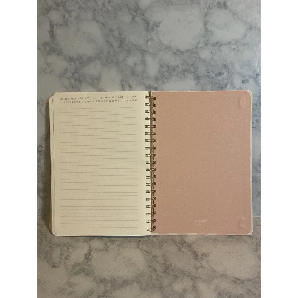 Threshold Wavy Peach Spiral Notebook 240 Pages Lined Journal 7x10 081-01-9552